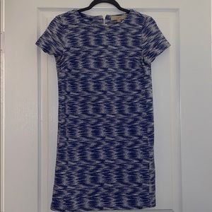 Loft - blue and white shift dress